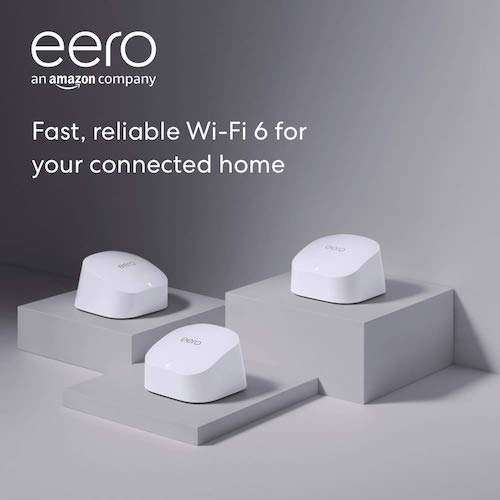 亚马逊 Amazon eero 6 Mesh 路由器3件套（Wi-Fi 6、Zigbee、1 router + 2 extenders）- 5折优惠！